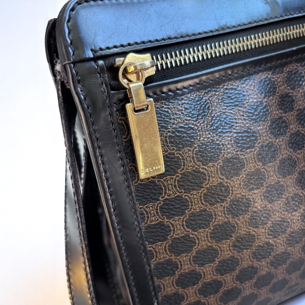 CELINE Clutch Bag Macadam Authentic