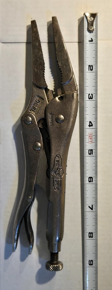 Irwin Long Nose Locking Pliers 9NL, Used