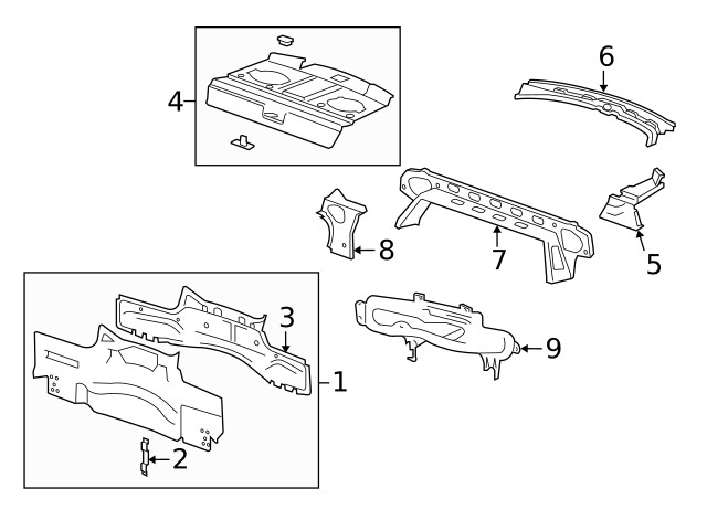 Genuine GM Pkg Tray Panel 23170281