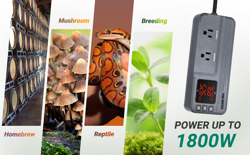 1800W Temperature Controller Humidity Control ITC-608T Seed Germination Brewing