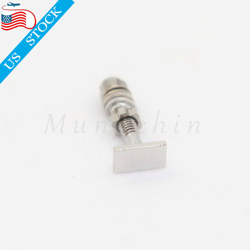 2PC Rectangle Screw & Bolt Replace For Cartier Eyeglasses Frame Silver 4.0*2.0mm
