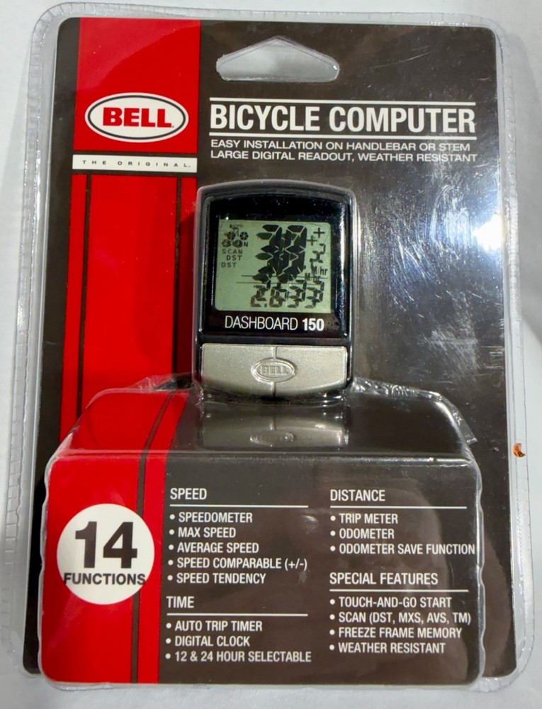 Bell Dashboard Bicycle Computer Speedometer Trip Timer~14 Functions~NIP!