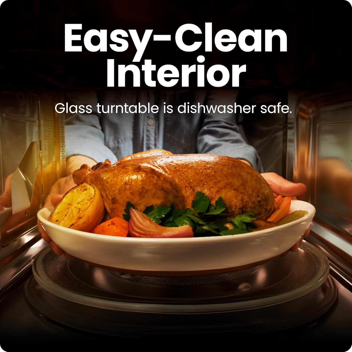 Chefman RJ55-SS-11 Countertop Microwave Oven - Stainless Steel (Open Box)