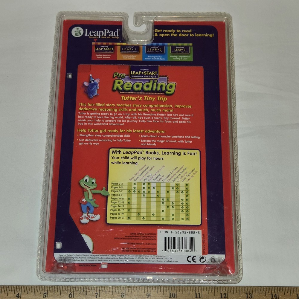 LeapPad Leap Start Learning System Game & Book Pre-Reading Tutter's Tiny Trip