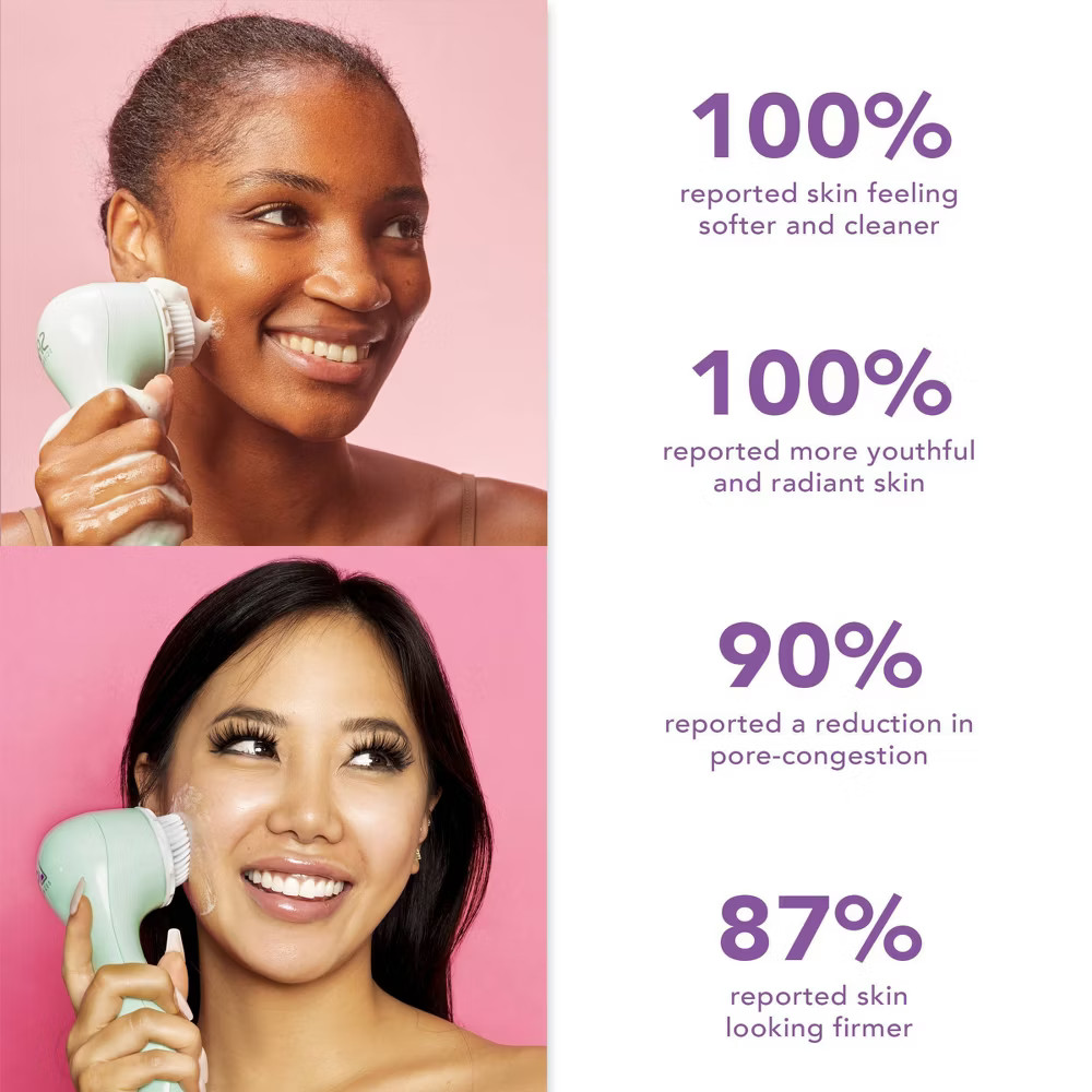 Spa Sciences Nova Antimicrobial Sonic Cleansing Brush & Infusion System - Mint