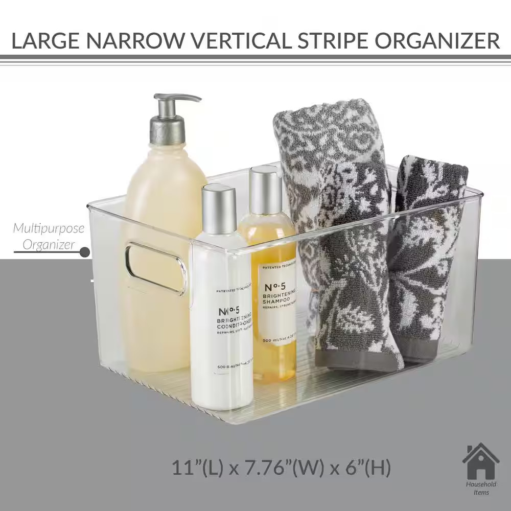 Large Vertical Stripe Organizer in Clear