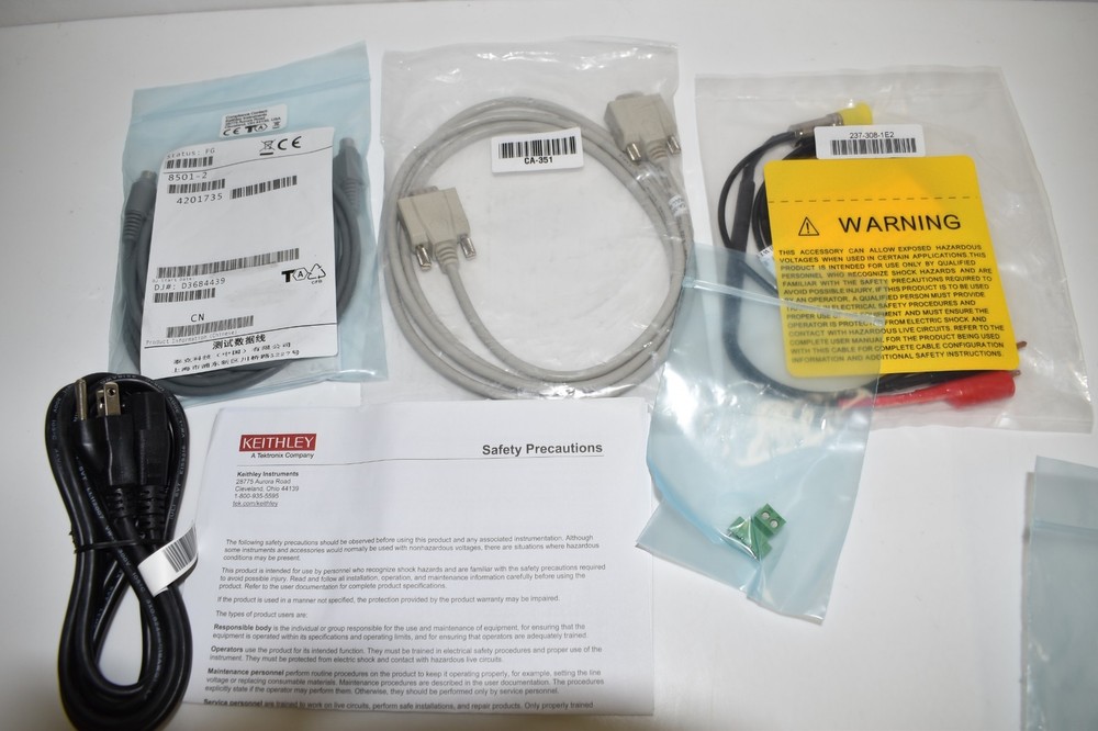 KEITHLEY CURRENT SOURCE KIT- 237-308-1E2 SPADE LUG CABLE- CA-351- 8501-2 (UWN9)