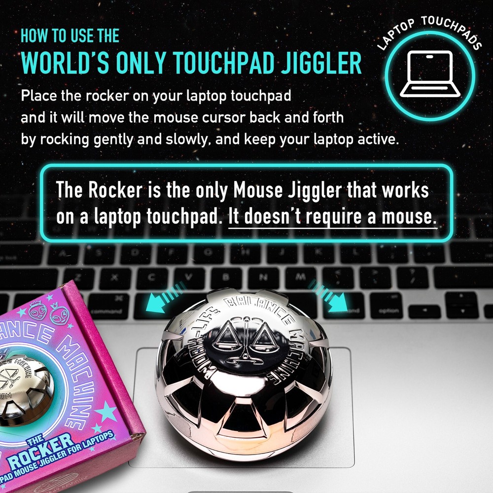 Laptop Touchpad Mouse Jiggler - Doesn't Require Mouse – Works Best on MacBook