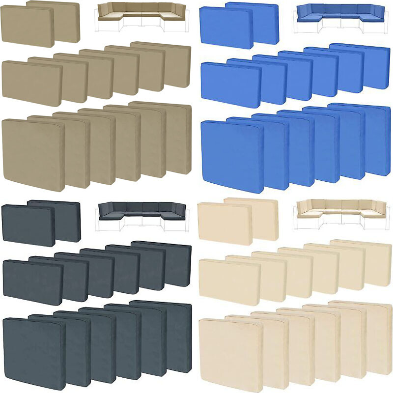 14 Pack Outdoor Patio Furniture Chair Cushion Covers Set Replacement Sofa Covers