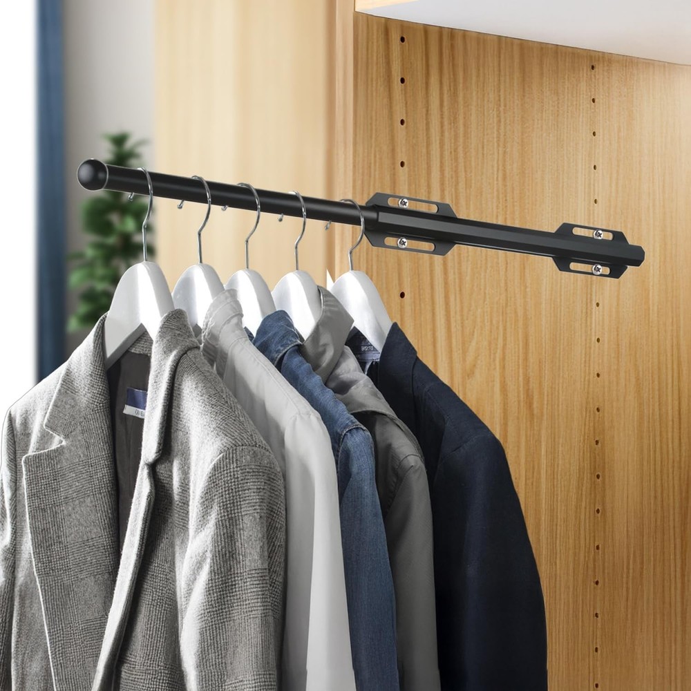 Rod Closet Pull Out 12" Adjustable extending closet rod Standard