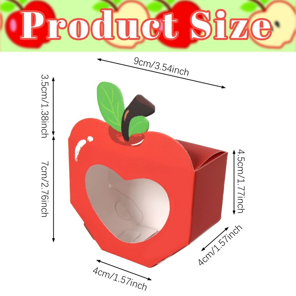 20 Pcs Apple Shaped Gift Boxes