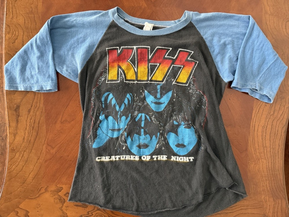 KISS 1983 CREATURES OF NIGHT TOUR NEIL BOGART SHIRT AUCOIN VINTAGE VERY RARE 🔥