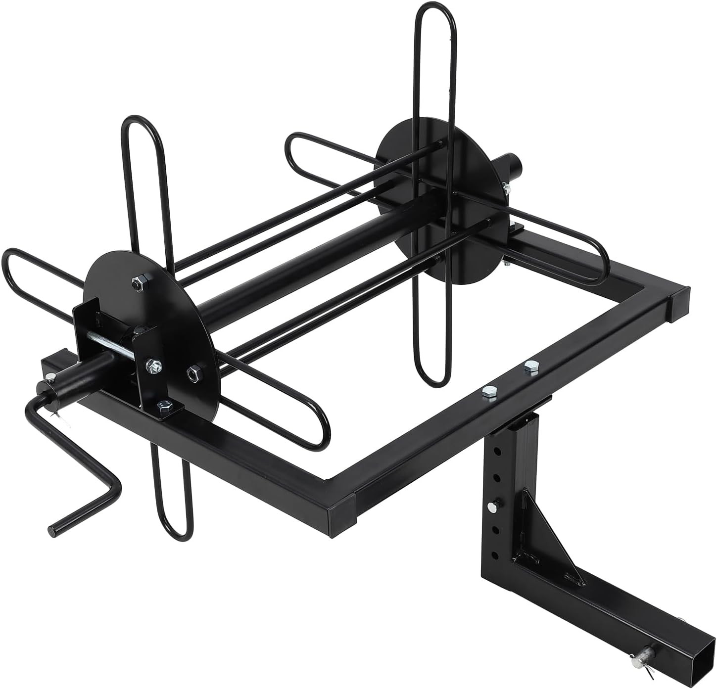 Barbed Wire Unroller Bolt-On ATV W/ 2" Receiver Hitch for Smooth Fence Black