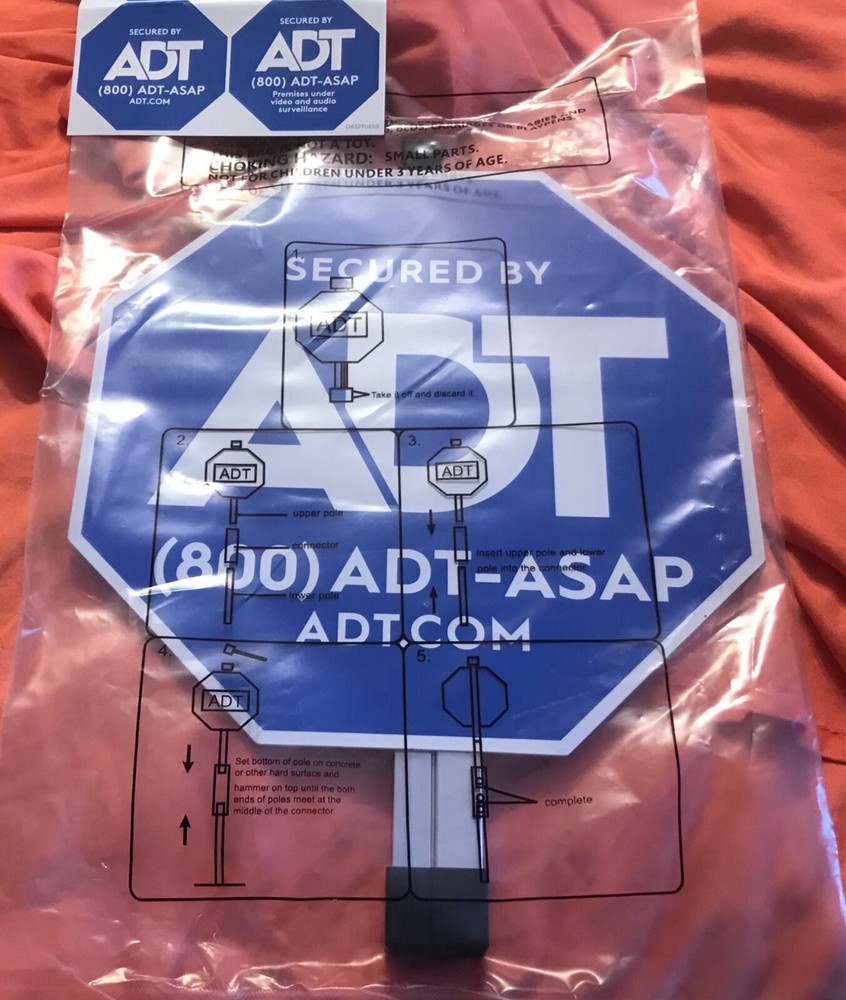 Security Yard Sign 2 stickers