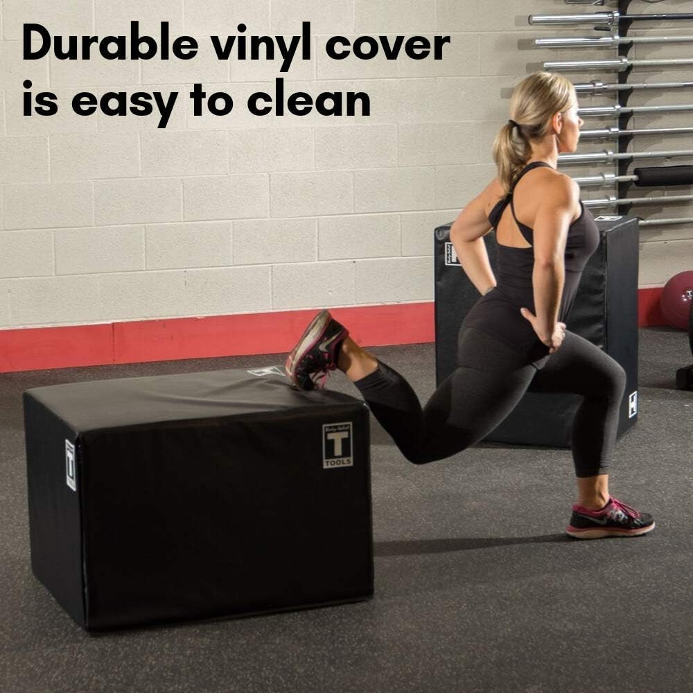 Body-Solid 3-Way Plyometric Box Set - Exercise, Jump, and Step up Boxes for Trai