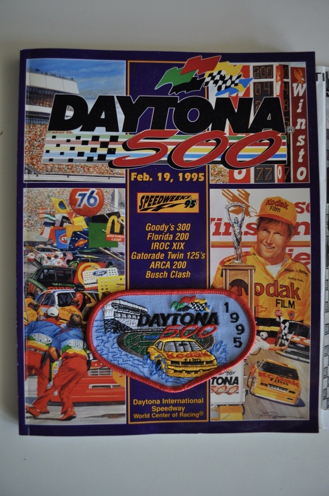 Daytona 500 Daytona Beach Speedweek 1995 37th Annual Program with Patch