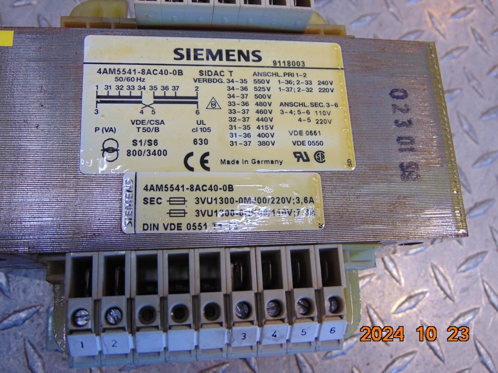 SIEMENS 4AM5541-8AC40-0B SIDAC T TRANSFORMER