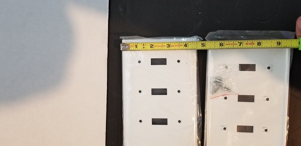 10  White Standard 4 hole Light Switch Cover Plastic Wall plate Magnatron