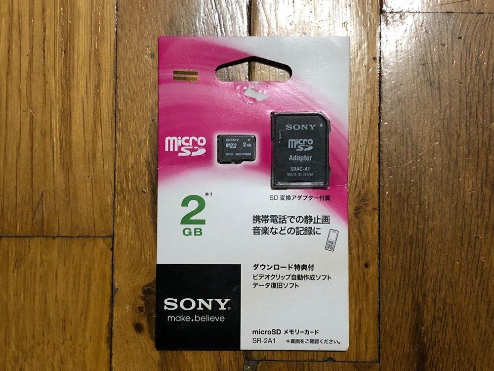 SONY 2GB MICROSD SR-2A1 WITH ADAPTER NEW