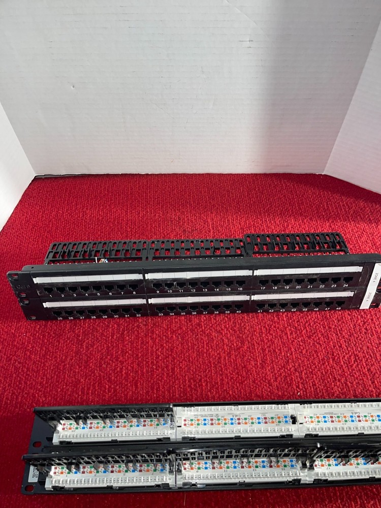 Lot of 2 CAT6 48-PORT RACK-MOUNT PATCH PANEL