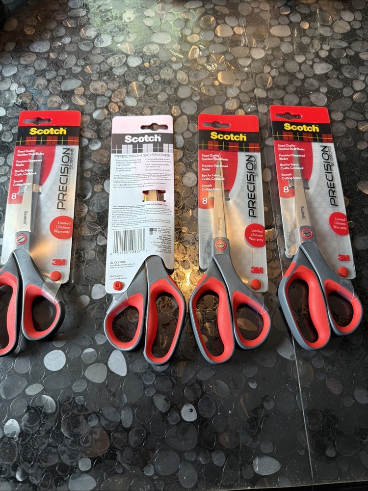 Brand New 4 pack Scissors Precision Scotch New 8"