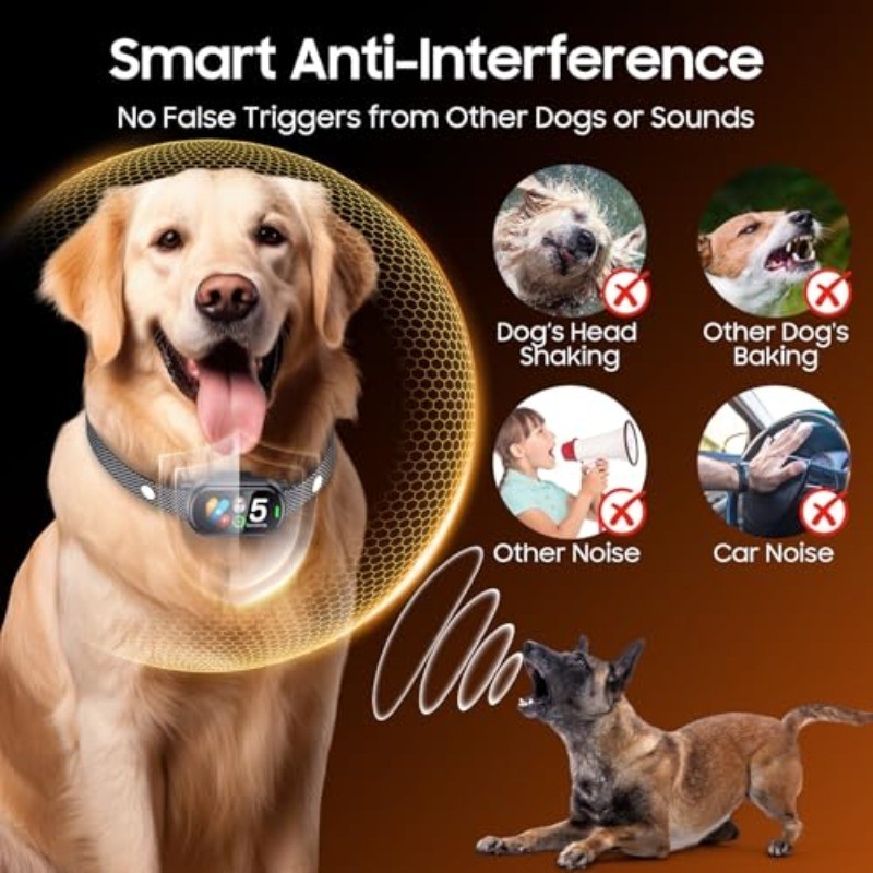 Bark Collar, Automatic Dog Barking Collar with Beep, Vibration, 5 Sensitivity Le