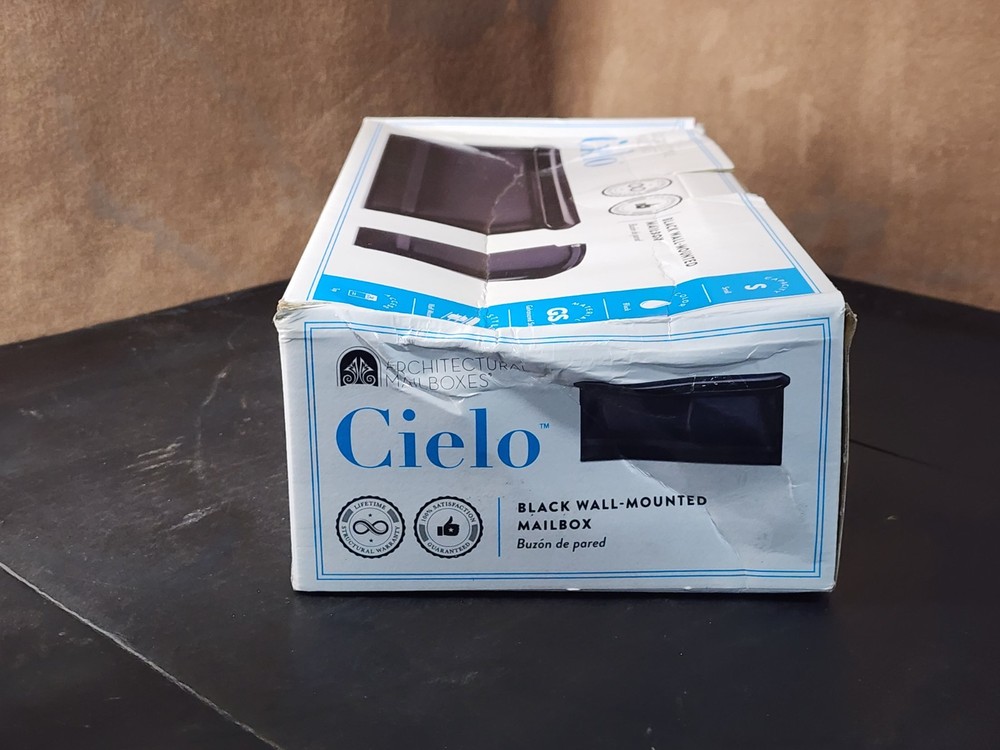 Architectural Mailboxes | Cielo ~ Black Wall Mounted Mailbox