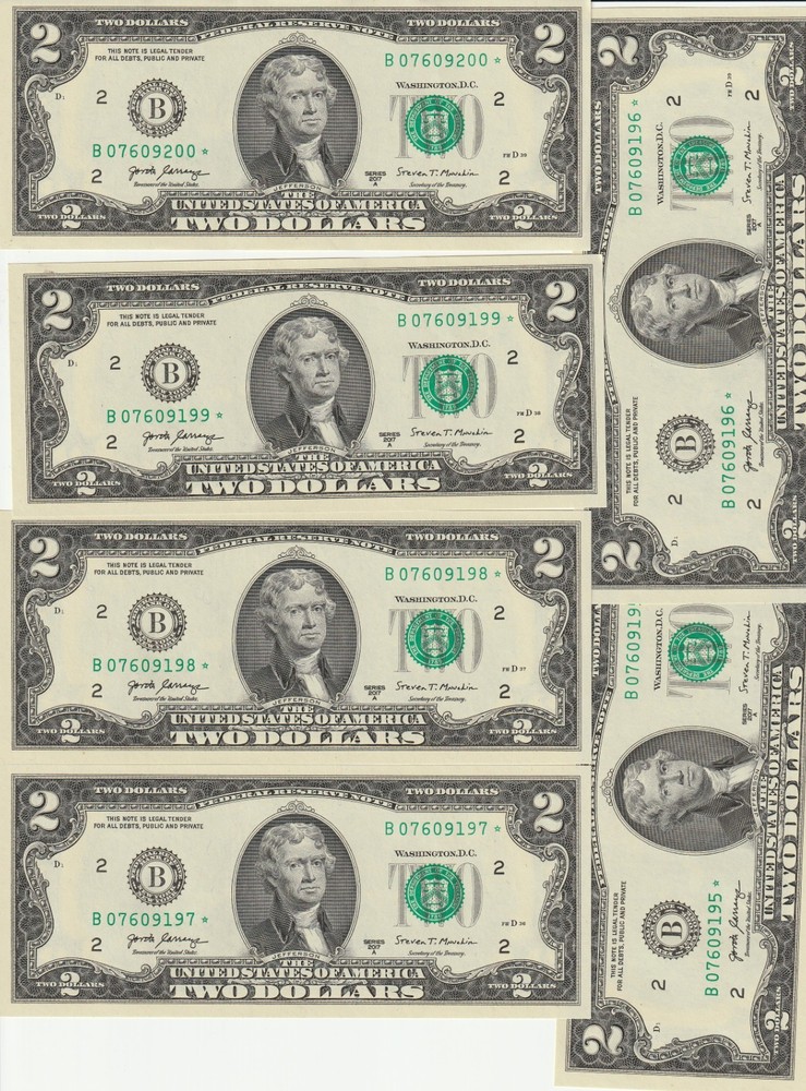 USA 2017 A UNCIRCULATED TWO DOLLAR STAR NOTE