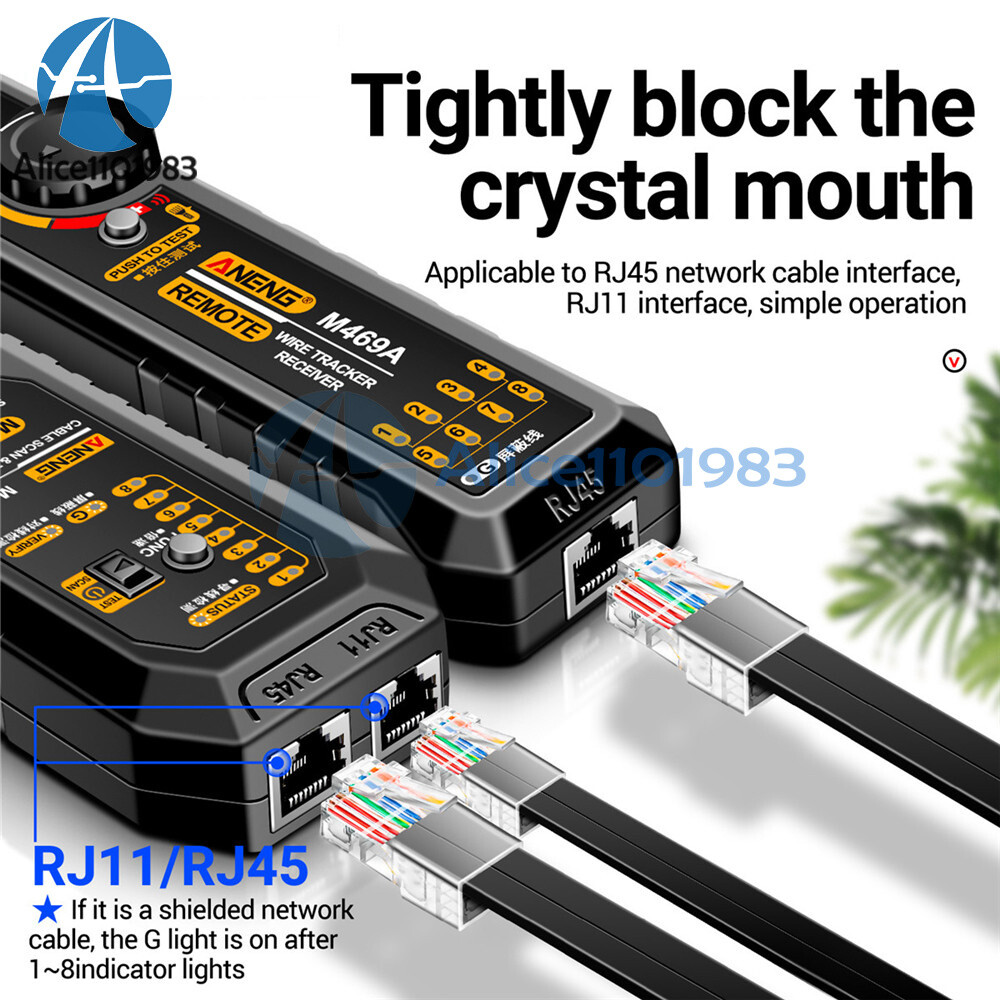 ANENG M469A Multifunctional RJ45 RJ11 Network Cables Tracker Networking Analyzer