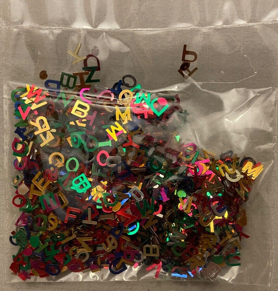 CONFETTI LETTERS, 2 PACKAGES - ALPHABET