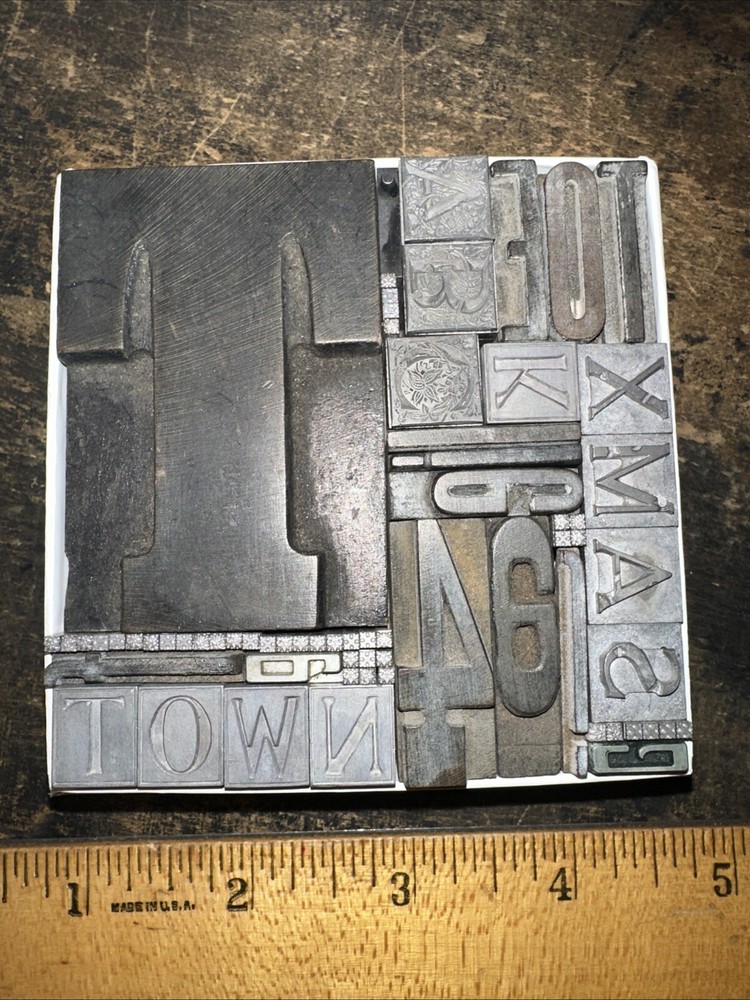 Printing Blocks Ornamental Borders Dingbats Nice Variety! #BB