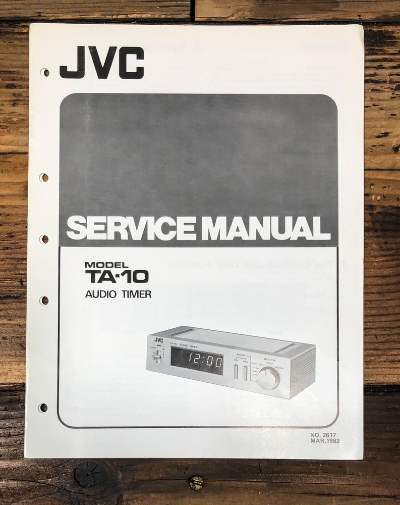 JVC TA-10 Timer Service Manual *Original*