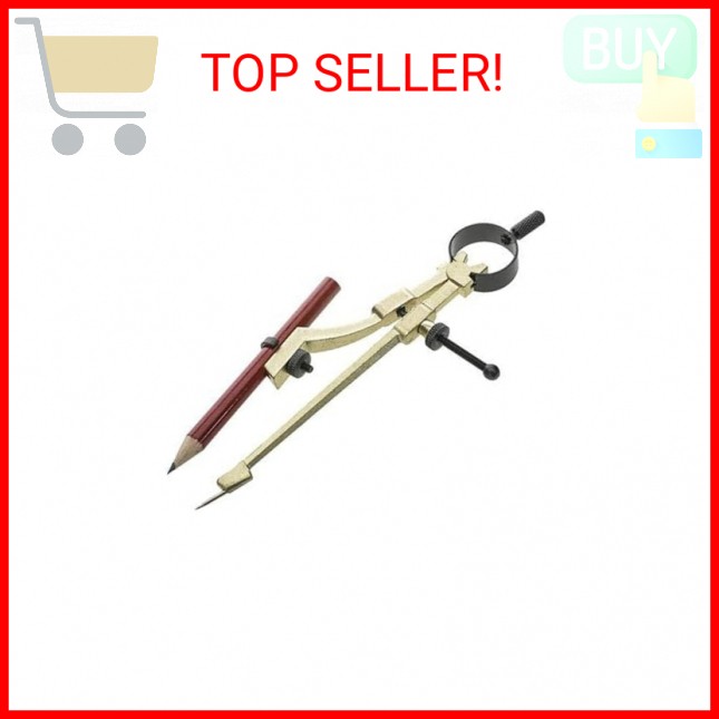 General Tools 842 Precision Pencil Compass, includes pencil , Yellow, 1 Count