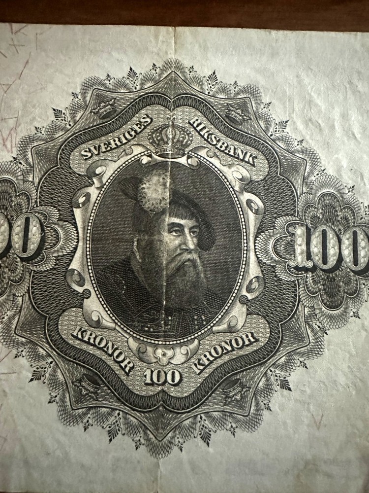 Sweden 1945 100Kr Bank note