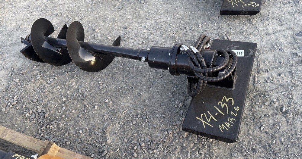 Auger hydraulic Attachment for Mini Skid Steer  Loader, Model Universal Mount