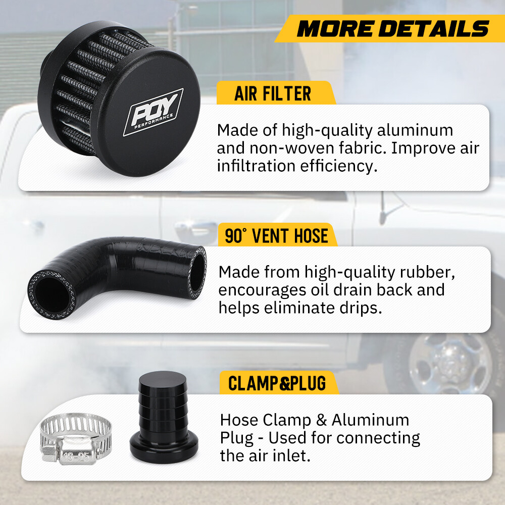 Crank Case Vent Filter Kit For 2007.5-2017 Dodge 2500 3500 6.7L Cummins Diesel