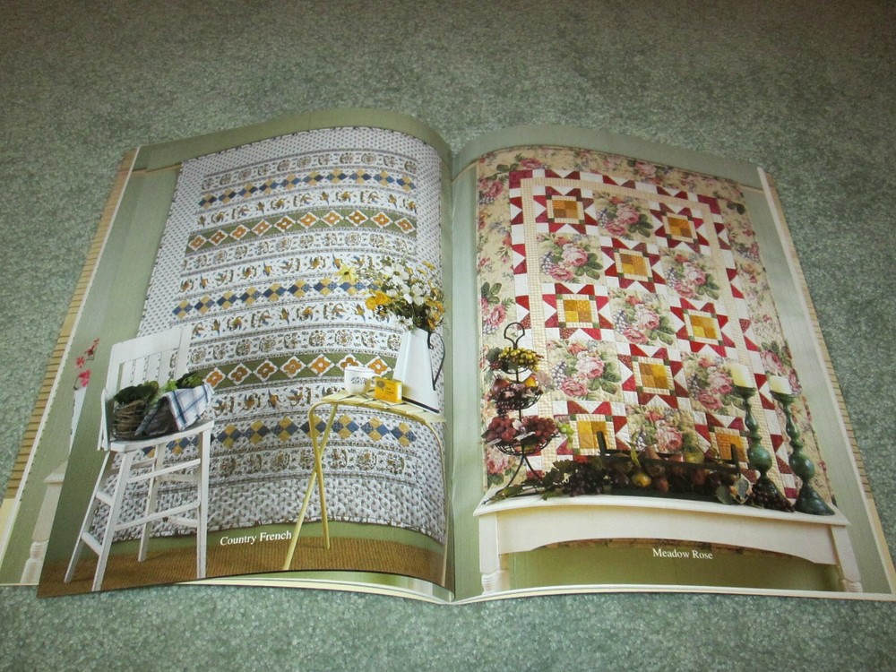 NEW RARE CABBAGE ROSE "MEADOW ROSE" QUILT PATTERNS BOOK 2001