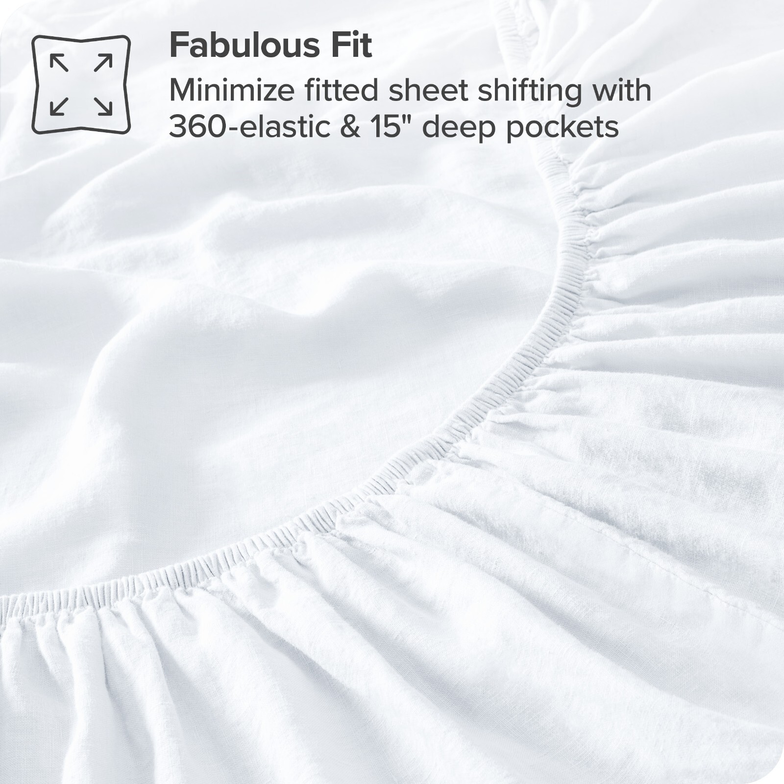 Luxury 100% Linen Sheet Set - Deep Pockets - Easy Fit - by Bare Home