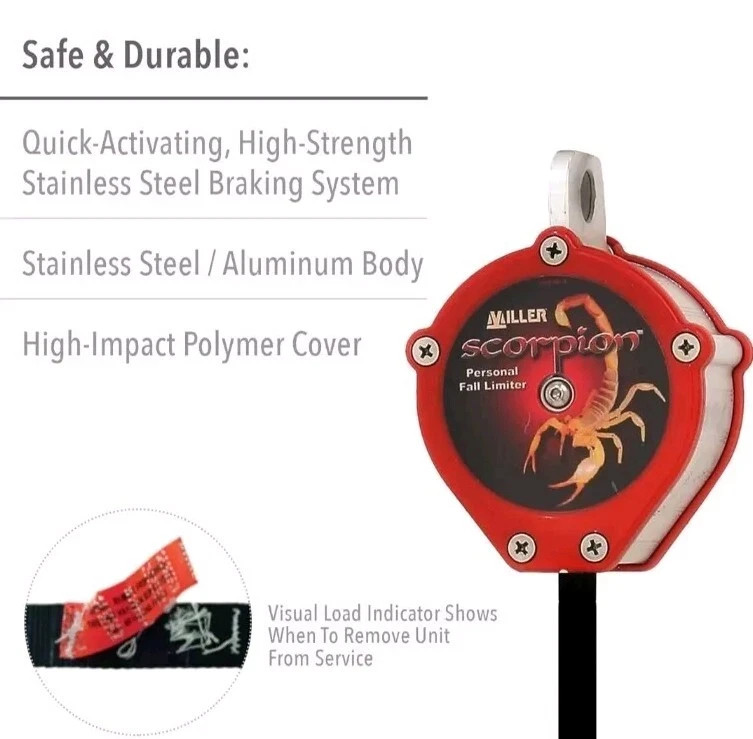Miller Scorpion Personal Fall Limiter PFL-4/9FT