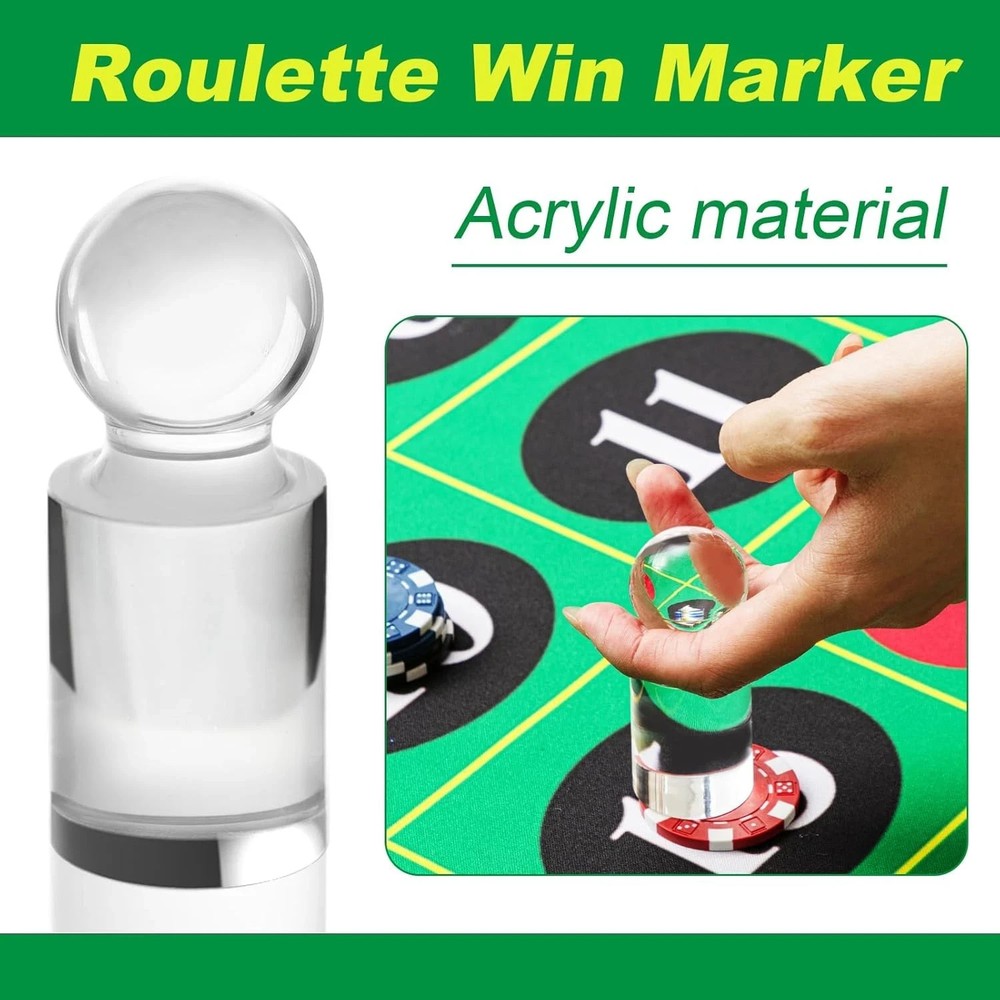 Roulette Mat Tabletop Felt Layout Set Rubber Roulette Wheel Table Cover Craps Ma