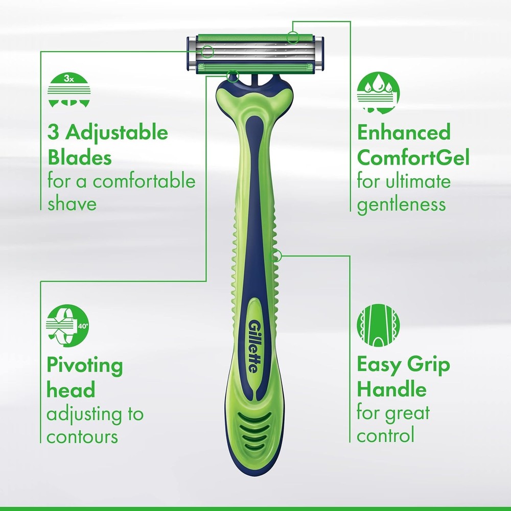 Gillette Sensor3 Disposable Razor - Green