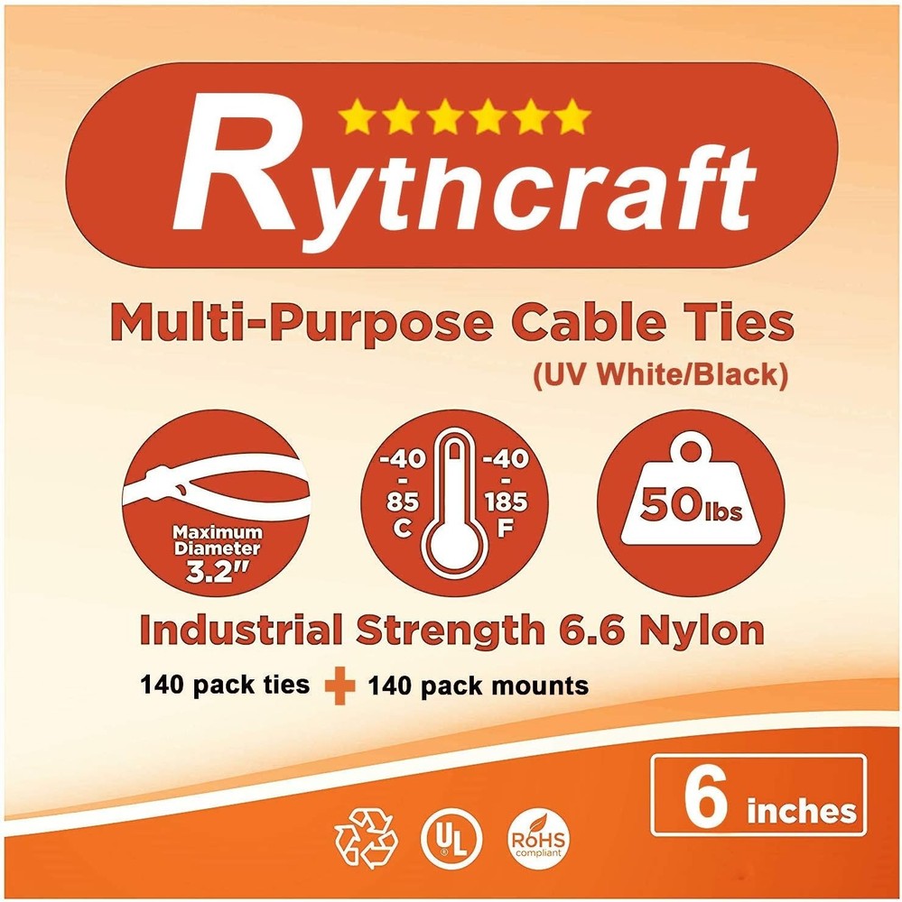 140 Pack 3/4" Zip Tie Adhesive Mounts Self Adhesive Cable Base Holders Black