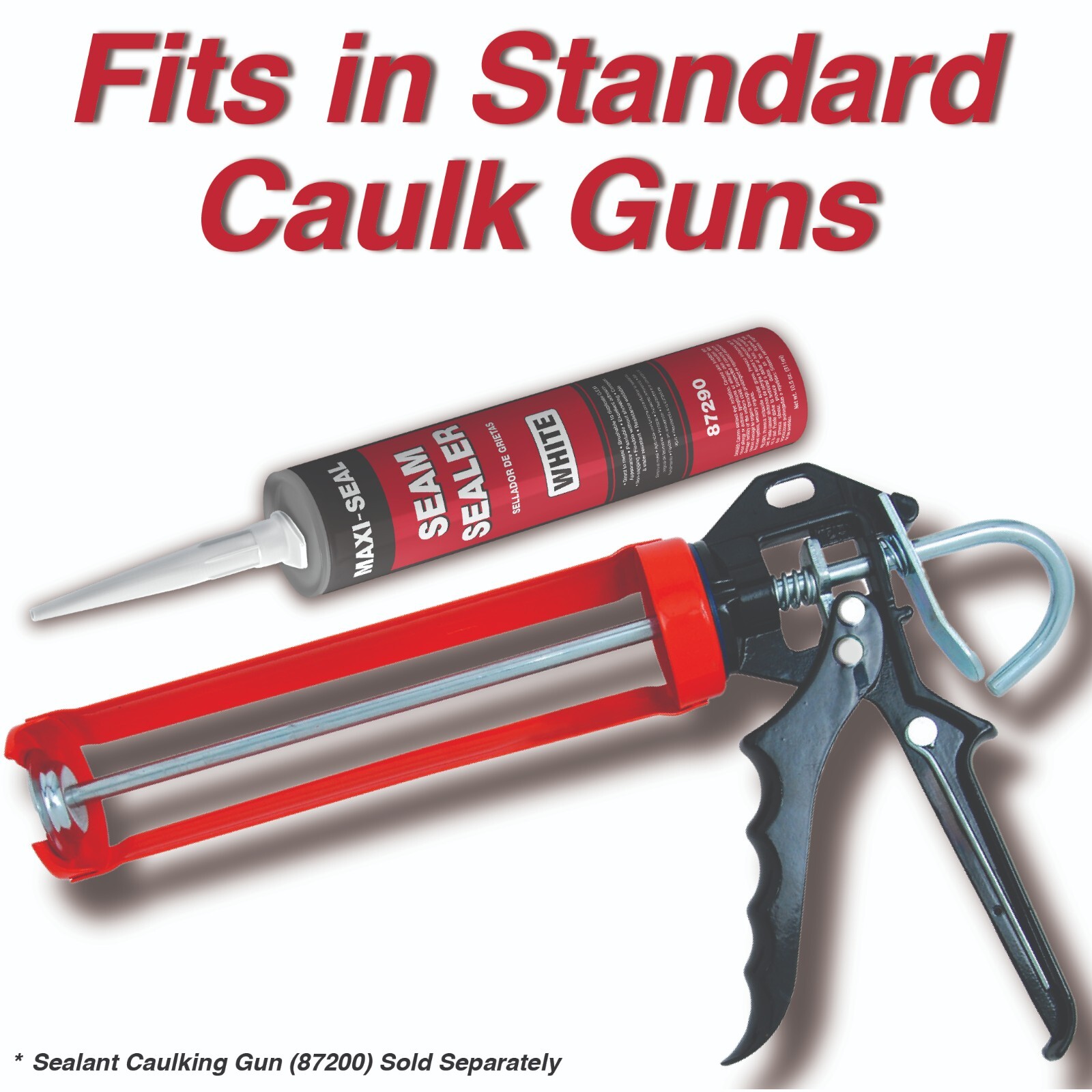 Maxi-Seal Polyurethane Seam Sealer Automotive - White, 10.5oz Tube