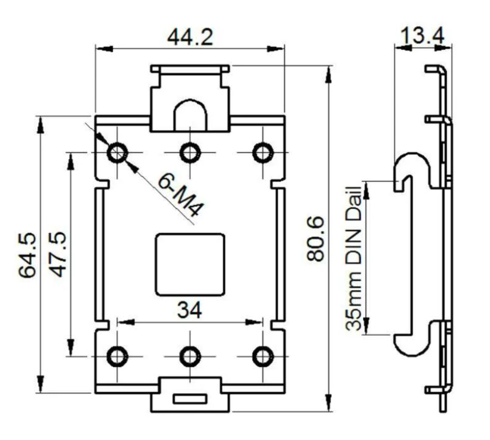 SSR DIN Rail Mounting Bracket