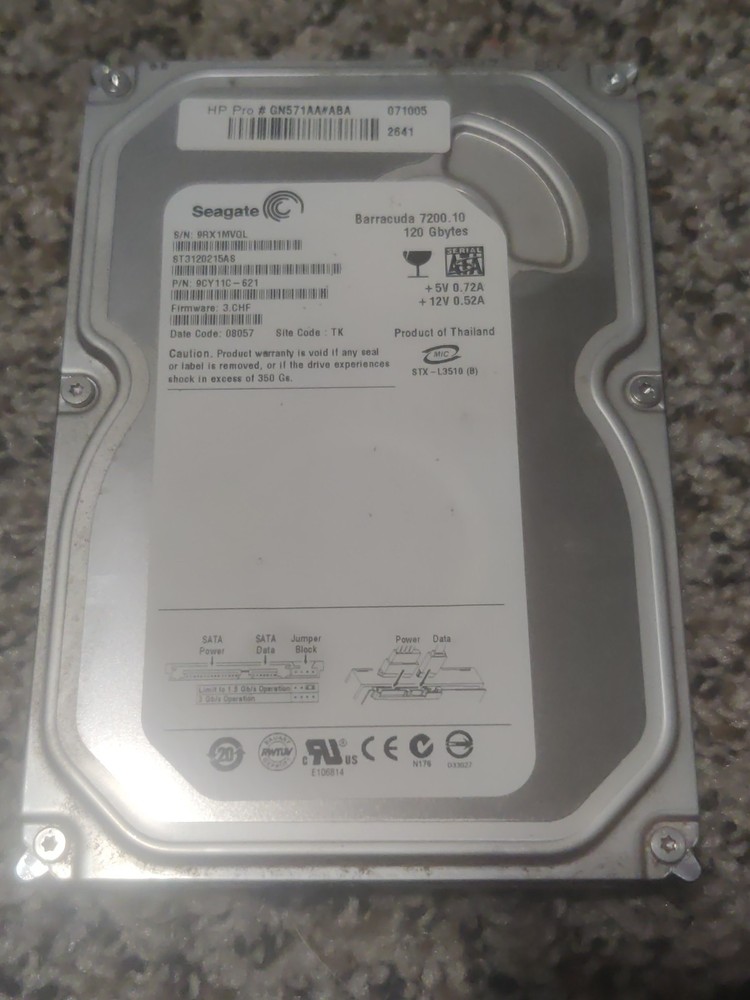 Seagate Barracuda 7200.10 hard drive.