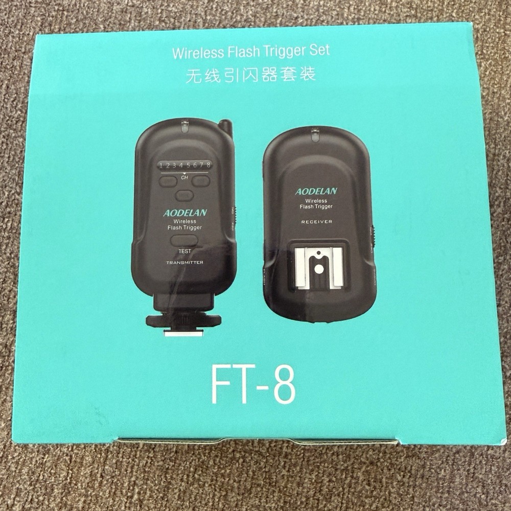 AODELAN FT-8 WIRELESS FLASH TIGGER SET TRANSMITTER & RECEIVER KIT