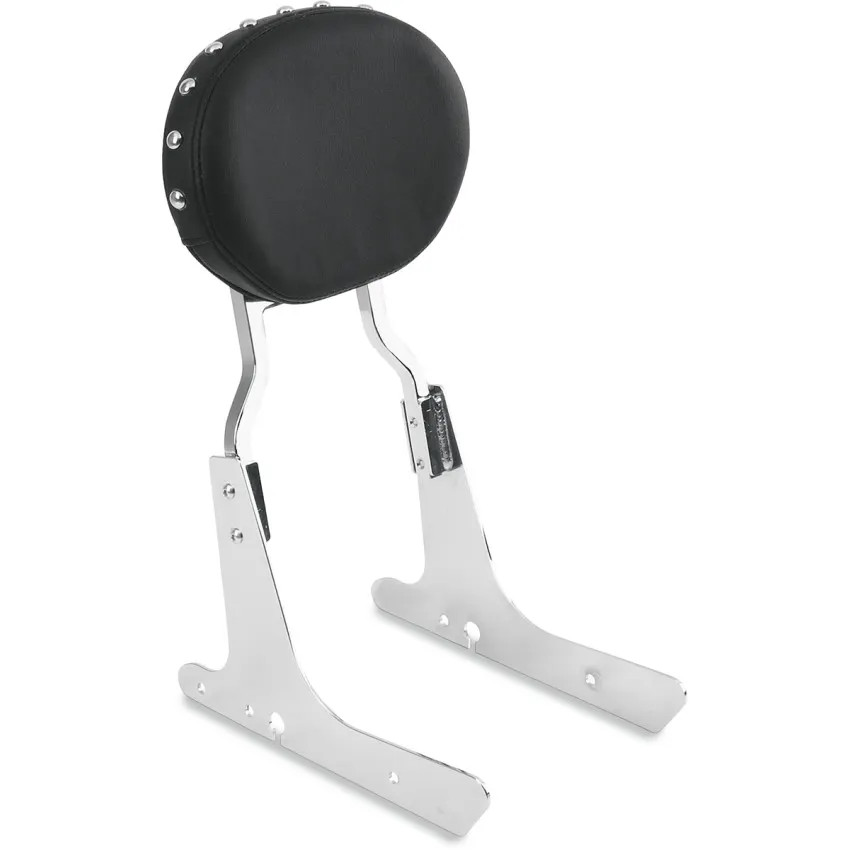 Drag Oval Smooth W/Studs Backrest Pad for Square Sissy Bars for Harley