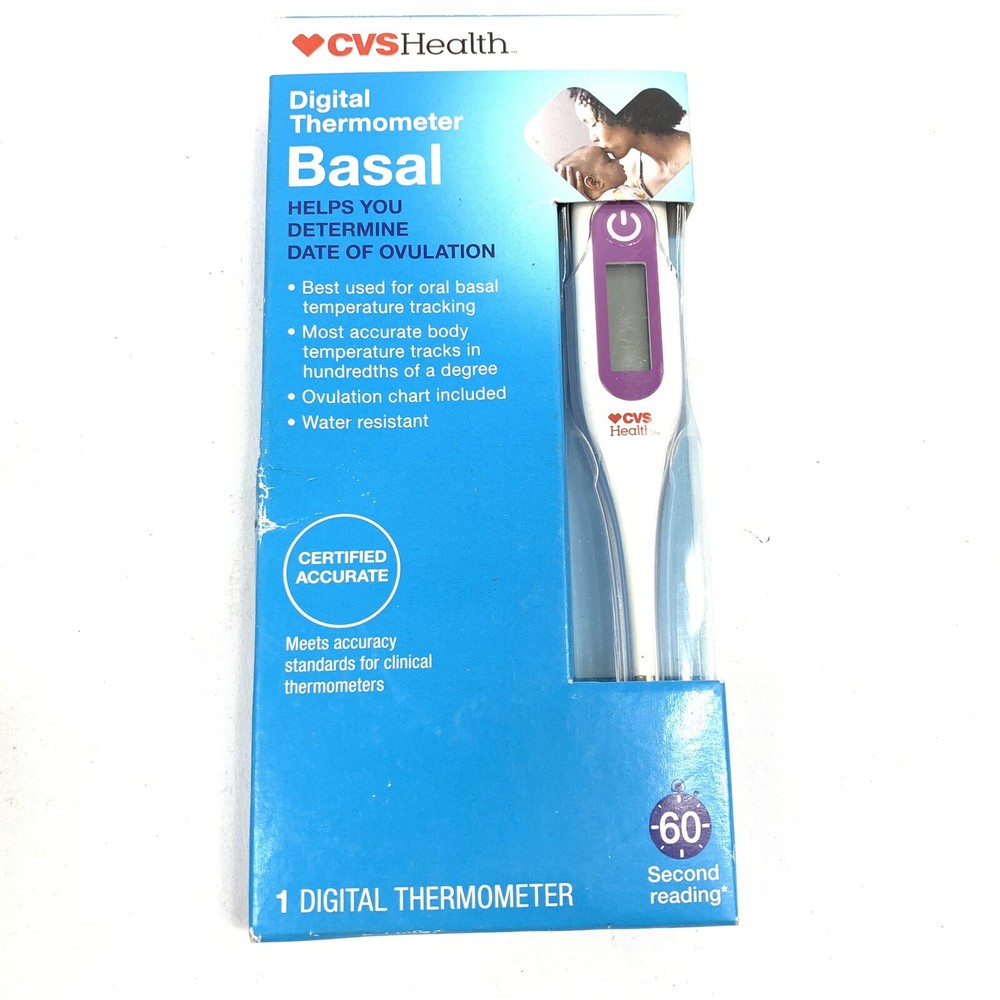 CVS Health Basal Digital Thermometer - 60 second reading. New in Box!