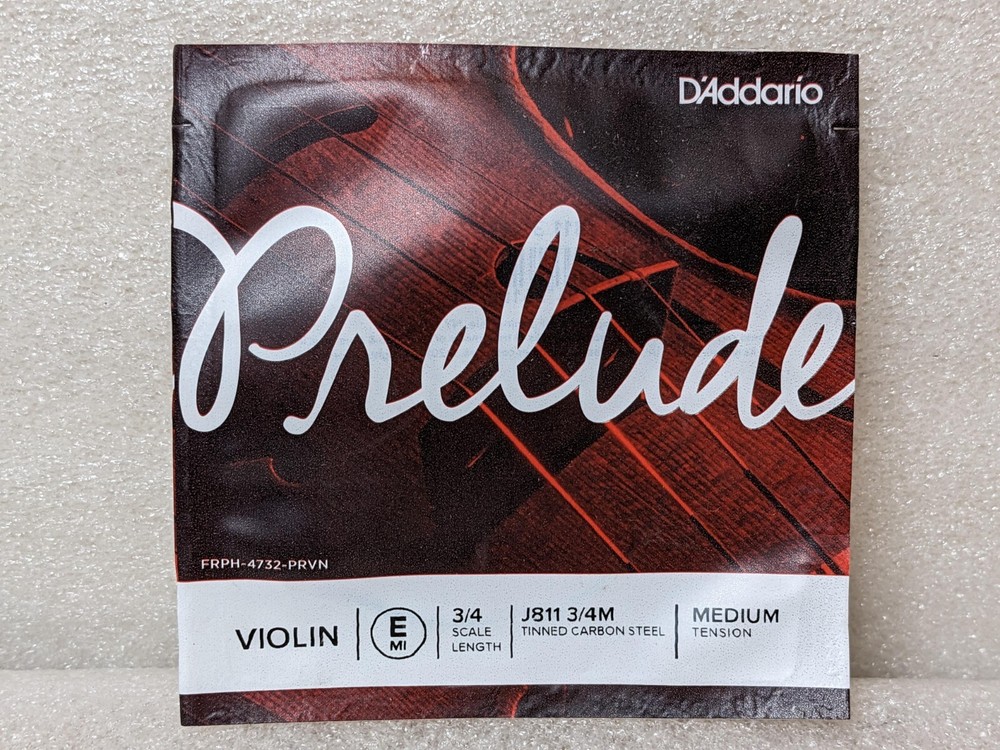 🔥NEW🔥 D'Addario Prelude Violin Single E String, 3/4 Scale, Medium Tension (X)