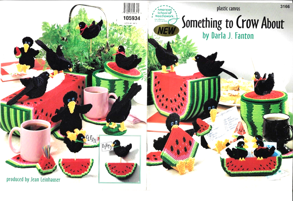 SOMETHING TO CROW ABOUT plastic canvas PATTERN BOOK (#156)